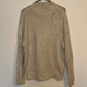 American Eagle Outfitters Cream Knit Sweater